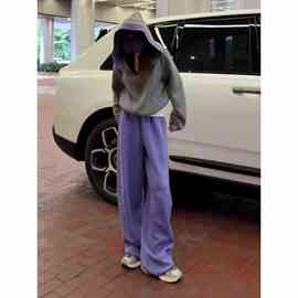 欧货时尚运动套装女秋冬宽松显瘦连帽卫衣阔腿裤休闲两件套