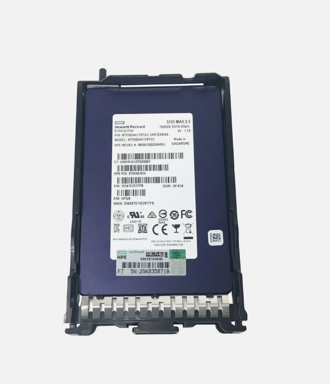HP 1.92T SATA SSD 2.5inch Solid STaTe Drive 872820 -B21 872867 -001