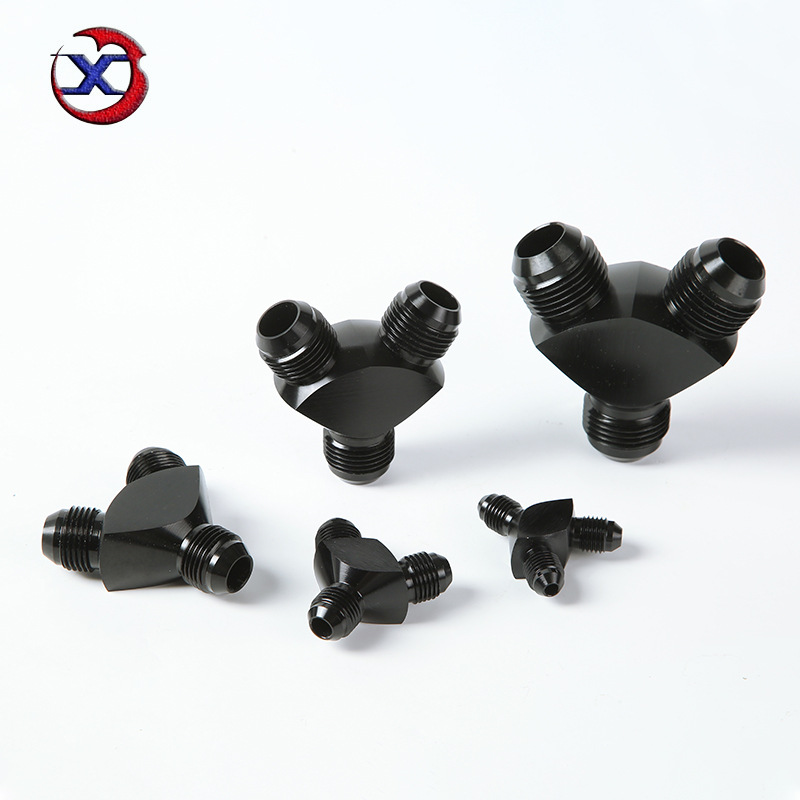 汽车改装配件 Y型油管接头 Y型三通油冷转换变径三通接头厂家批发