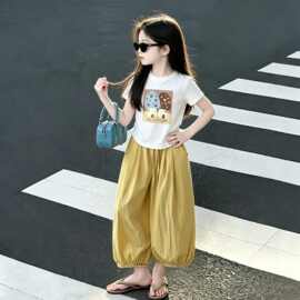 女童夏套装2026新款儿童夏季超火韩系穿搭两件套女孩薄款衣服夏装