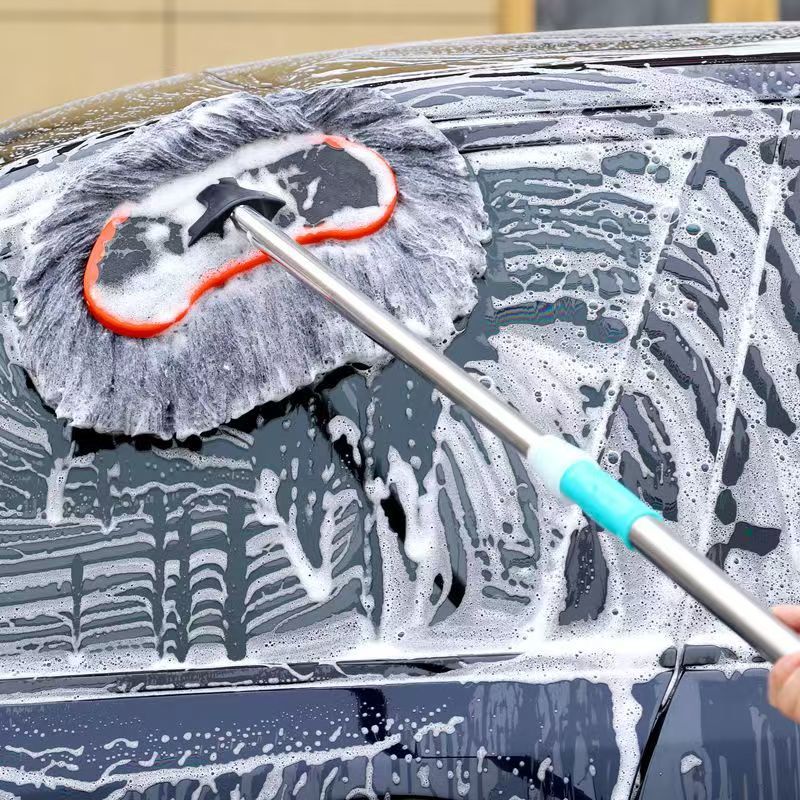 세차걸레, 헤어가 없는 텔레스코픽봉, 세차용 특수면사, 세차브러쉬, 부드러운 모의 세차도구, 재고 있음