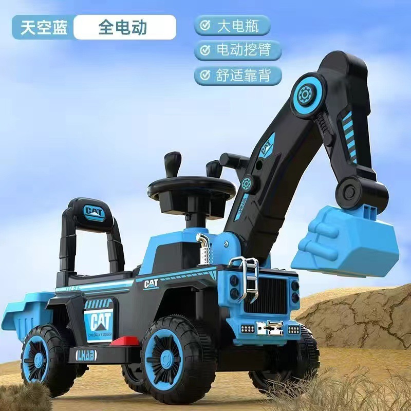 Blue fully electric + electric digging arm + music and lighting