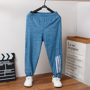2022 new children's sports pants boys and girls summer jogging casual pants middle and big children's three-pole spring and autumn trousers
