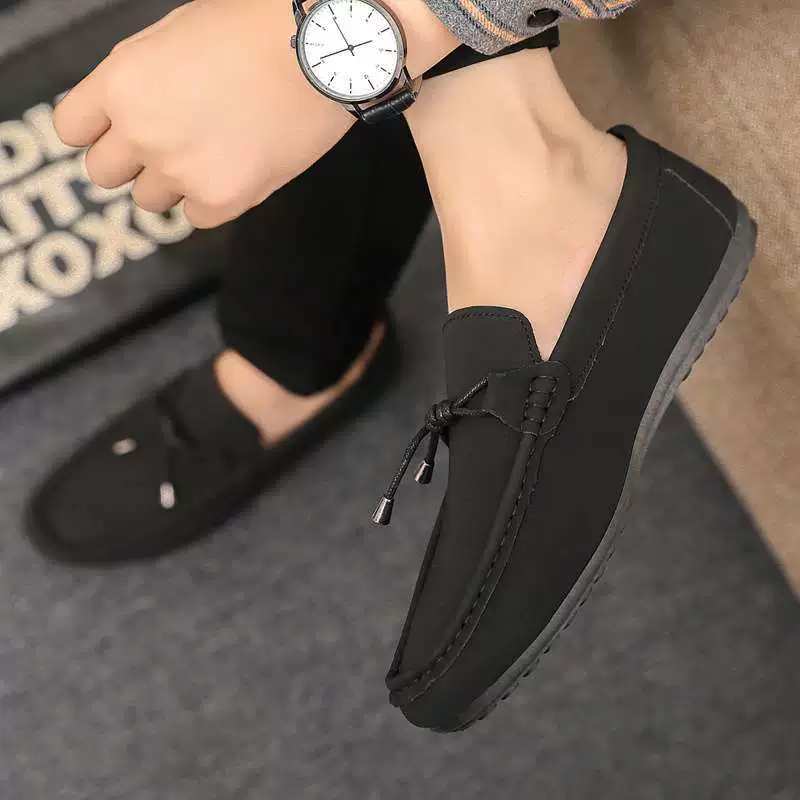 Мужские летние туфли Doudou 2025, новая модель, удобные слипоны для вождения, универсальные дышащие повседневные туфли, модный стиль