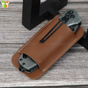 In stock outdoor EDC self-defense knife cover folding Army knife anti-lost waist bag portable belt sheath leather cover