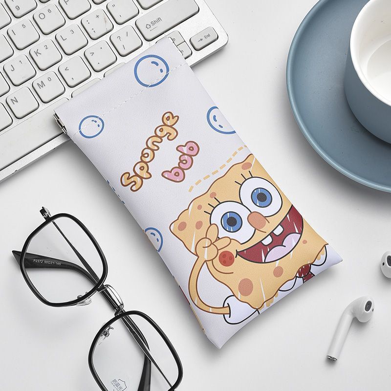 Spongebob Squarepants High-Looking and Convenient Automatic Spring Glasses Case Sunglasses Glasses Bag Storage Portable Glasses Bag
