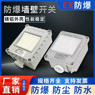 正工防爆开关单控双控工业防爆插座墙壁开关220v单双开明暗装防水