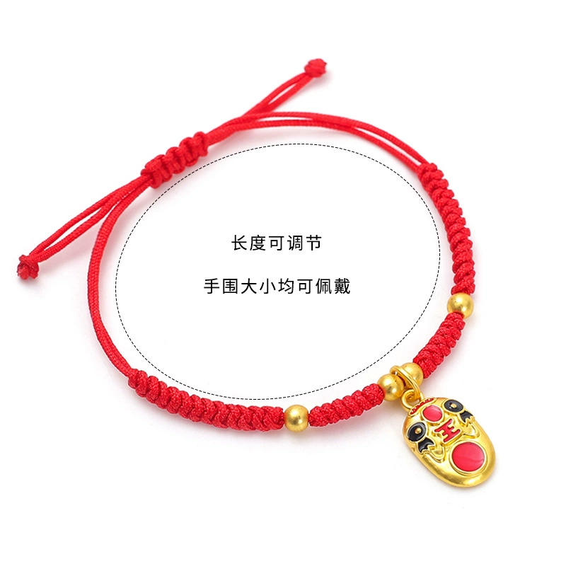 Birthday charm, woven children's red rope bracelet handmade, Birthday gift