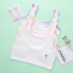 批發拼多多淘寶爆版發育期學生內衣 寬肩雙層無胸墊裹胸背心文胸