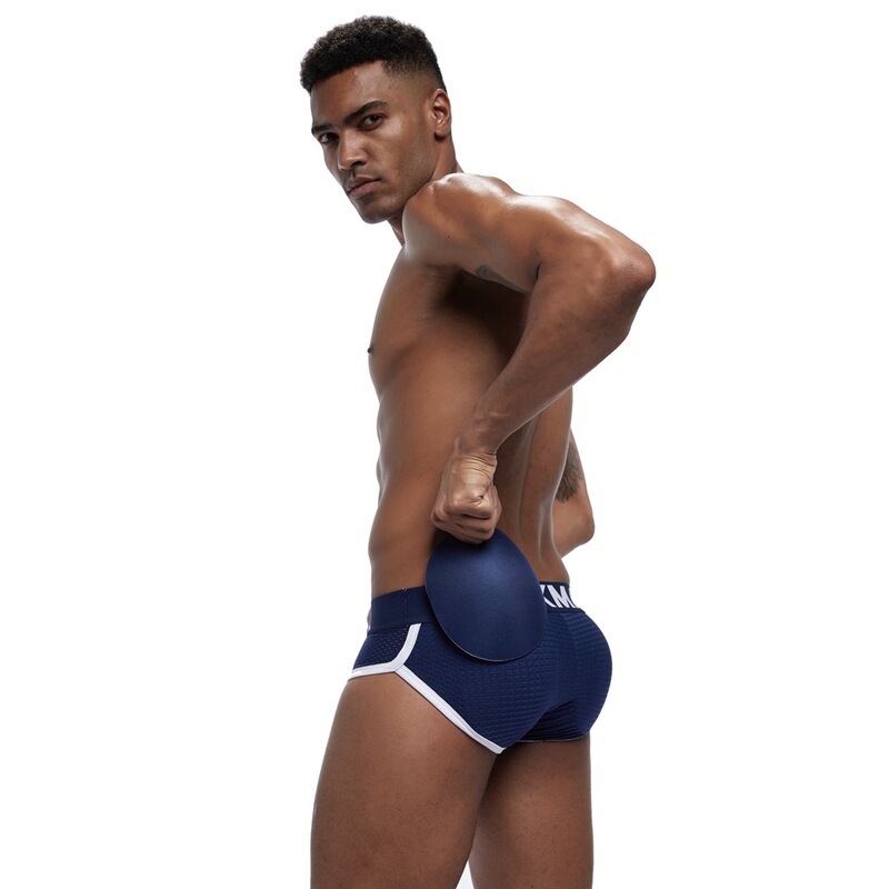 Jockmail New Mesh Breathable Men's Underwear with Front Cup + Rear Hip Pad, Men's Briefs with Removable Padding Jockmail New Mesh Breathable Men's Underwear with Front Cup + Rear Hip Pad, Men's Briefs with Removable Padding