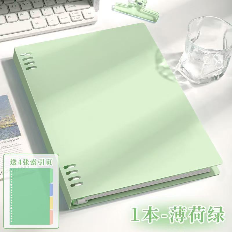 b5 マカロンカラー ルーズリーフノート 手を痛めない取り外し可能 高価値メモ帳 a5 学生専用ノート|undefined