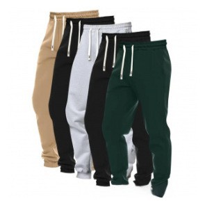 Pantalones Deportivos 2D de Color Liso para Hombre de Poliéster, Ligeramente Elásticos, para Deportes Urbanos