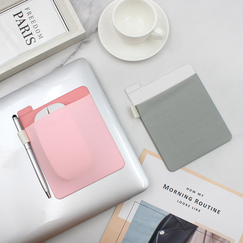 Cross-border Lycra Wireless Mouse Bag Laptop Computer Self-adhesive Storage Bag Portable Digital Accessories Mouse Back Sticker