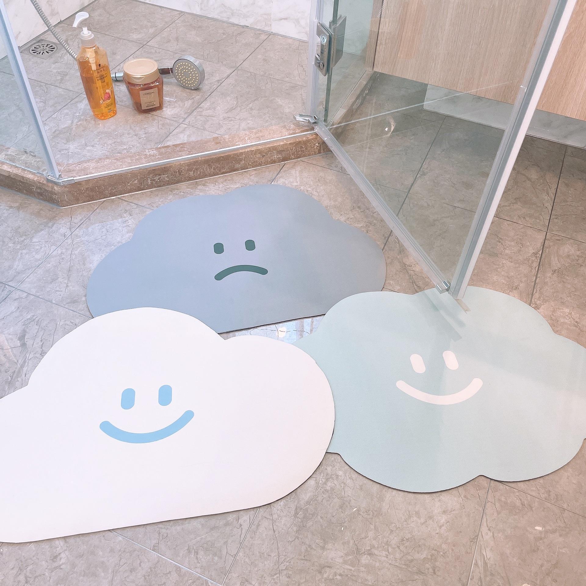 Thickened cartoon kitchen bathroom entrance diatom mud absorbent mat door mat carpet mat bathroom mat
