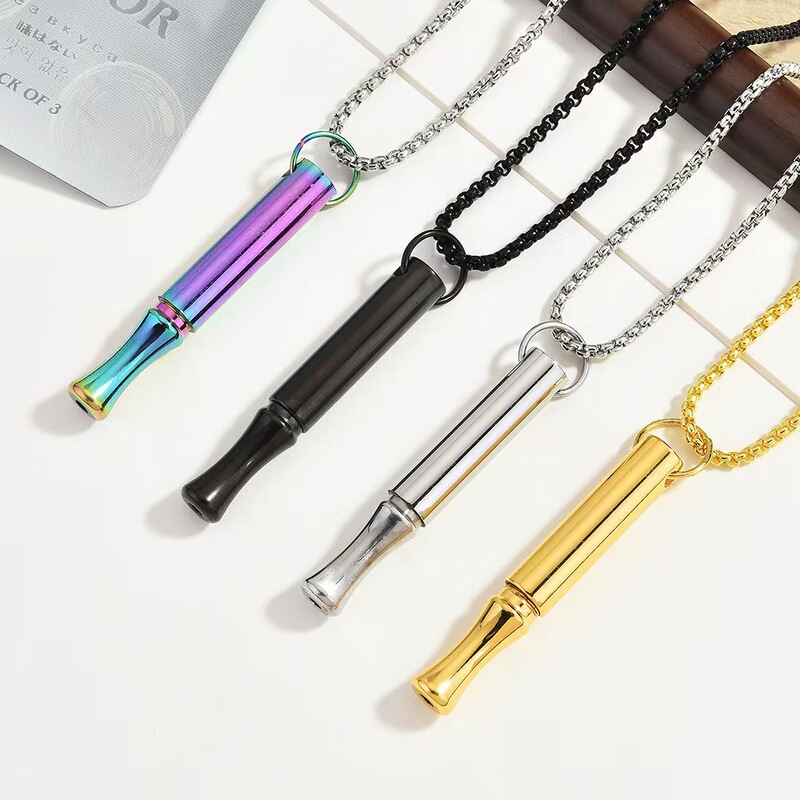 New 2-in-1 Whistle Necklace, Mindfulness Breathing, Anxiety Relief, Yoga Fashion, Titanium Steel Meditation Scent Pendant New 2-in-1 Whistle Necklace, Mindfulness Breathing, Anxiety Relief, Yoga Fashion, Titanium Steel Meditation Scent Pendant