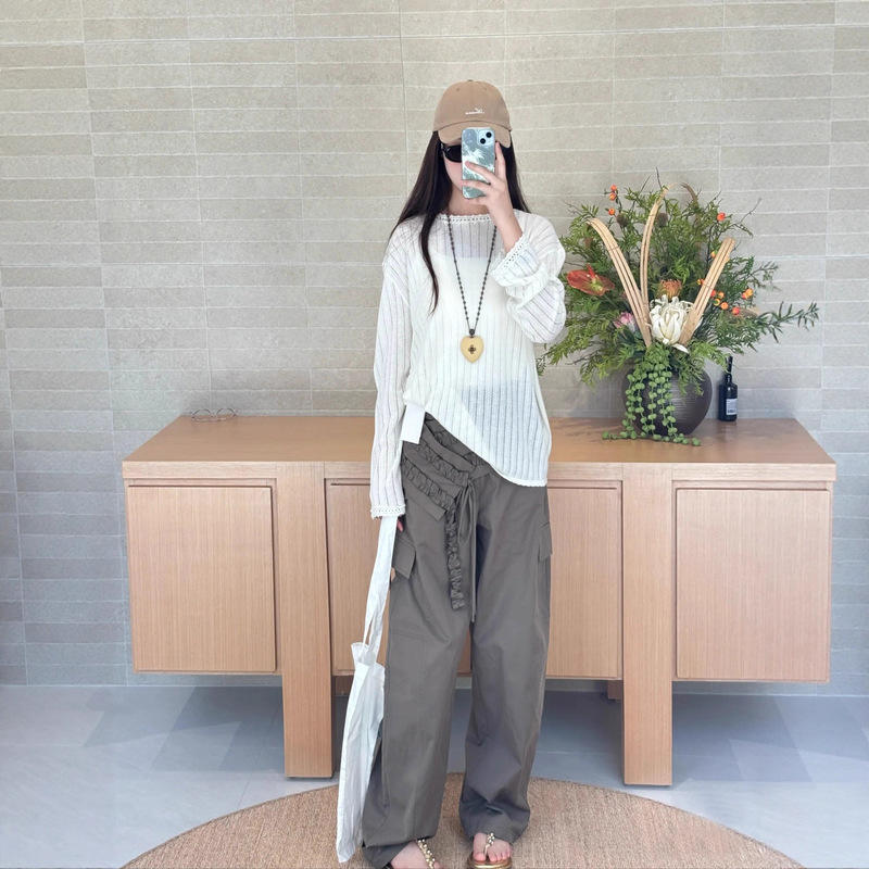 VE设计师品牌25早秋新品宽松直筒裤显瘦可拆卸腰封百搭阔腿休闲裤|undefined