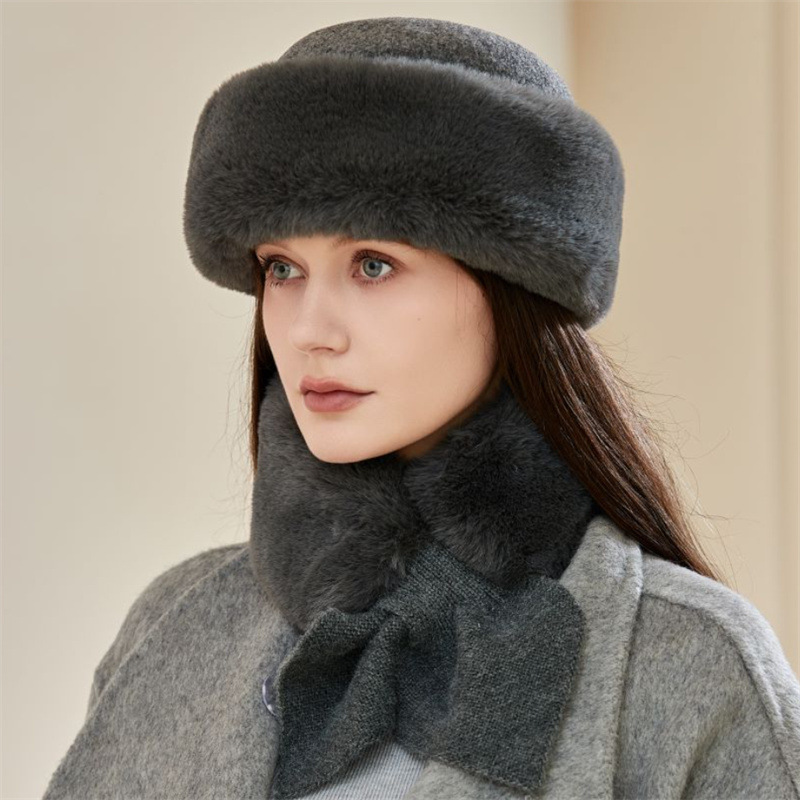 Gorro ushanka y cuello térmico para hombre peluche invierno_voghion.com