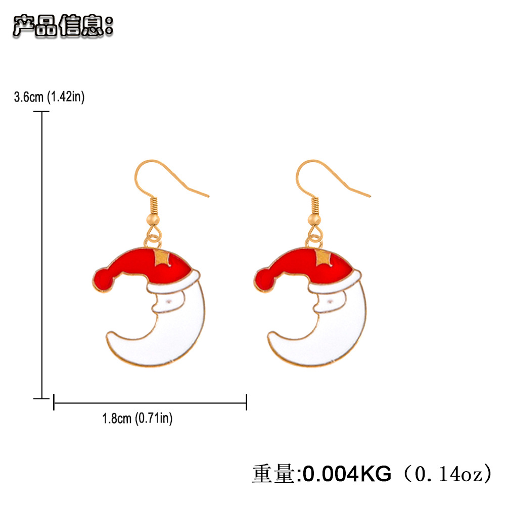 Christmas Decoration Necklace Creative Cartoon Elk Bell Santa Claus Bracelet Earring Set display picture 21