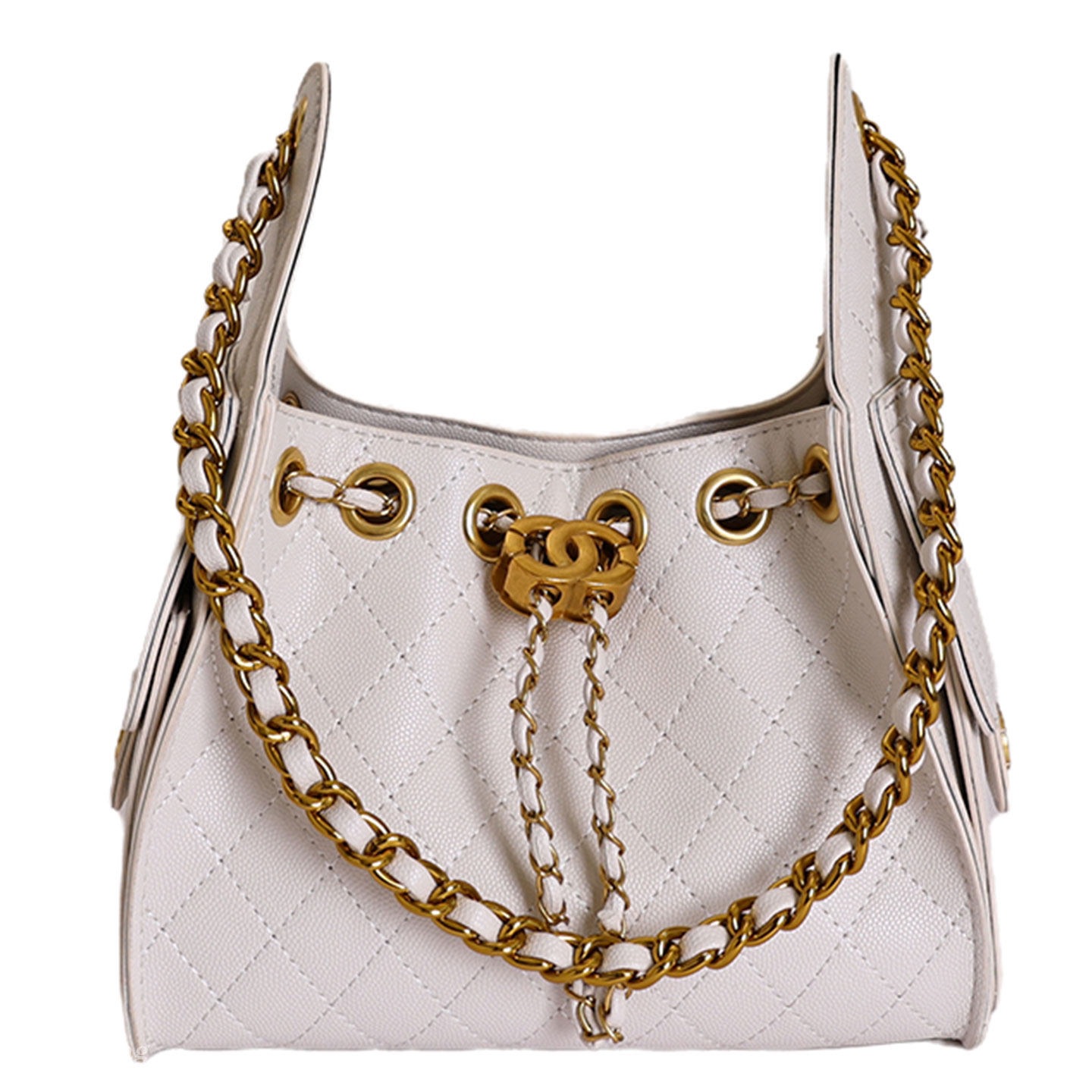 2025 sensación de bolso de cadena de mujer bolso de cuerda coreano de un solo hombro cubos de verano nuevo estilo universal nicho de viaje