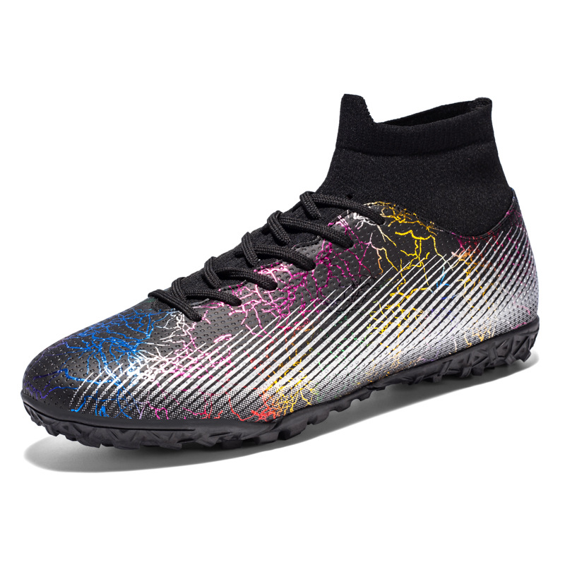 Binbinniao zapatos de fútbol de uñas largas y cortas transfronterizas resistentes al desgaste transpirable de Alta Parte superior antideslizante casual de hierba de uñas largas y cortas contacto continuo