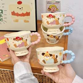 可爱卡通ins马克杯高颜值杯子陶瓷情侣水杯活动礼品实用伴手礼