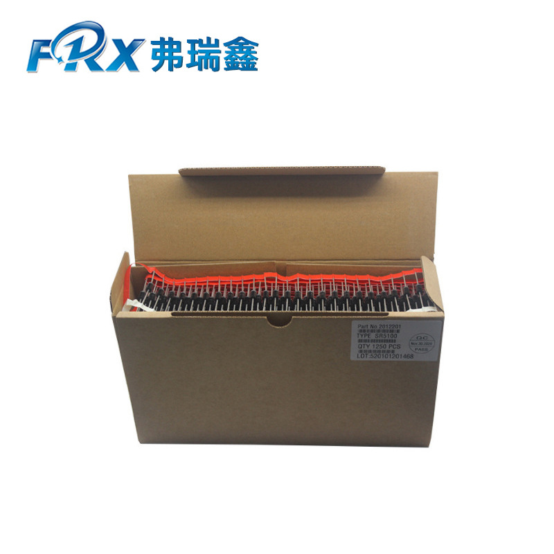 Shottky diode SR5100 SR5100L 5A100V DO-27 low voltage drop diode large chip