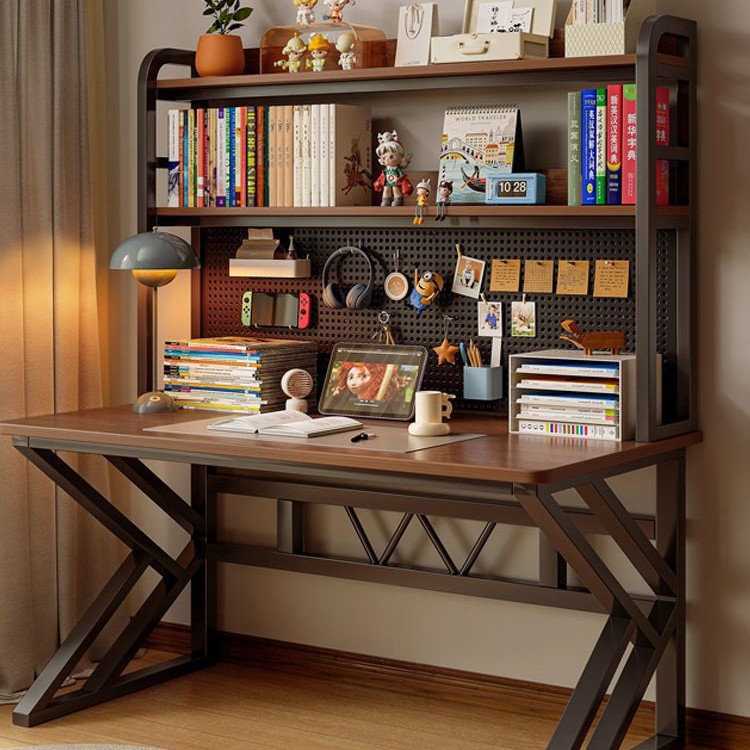 Bookshelf Integrated Desk Student Study Table Writing Table Bedroom Desk Junior High School Student Home Desktop Computer Table