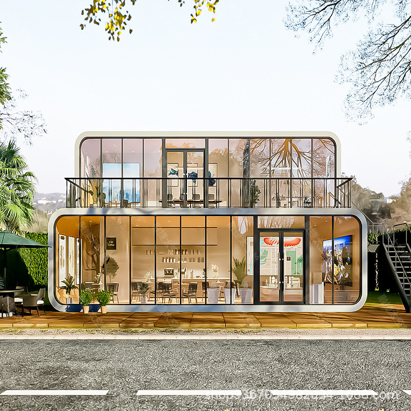 Cabina espacial Sala móvil Oficina al aire libre Almacén de Apple simple Sala de sol móvil Hotel inteligente Habitación de cielo estrellado