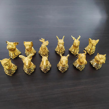 诺滔五金制品十二生肖酒杯配件摆件小号金属工艺品锌合金实心批发
