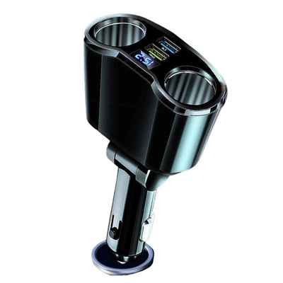 Car Charger for Mobile Phones, Cigarette Mobil şarj cihazları - super-fast-charging-one-to-four-double-round-holes-2a