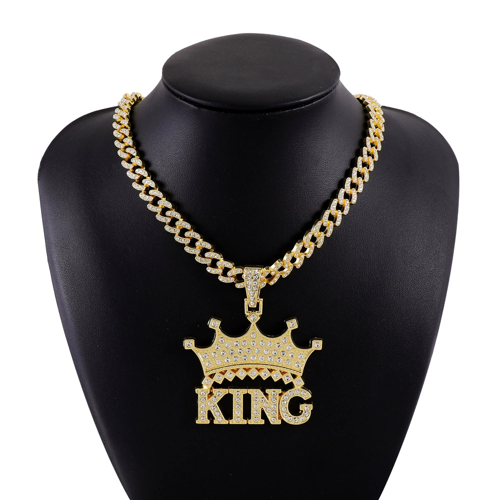 Pendant hip-hop style, necklace, mixed accessories, diamond encrusted, DIY, wholesale, (Physicals)