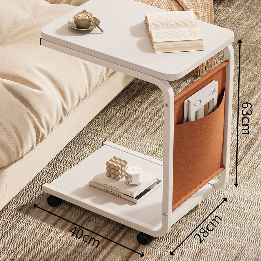 [핫셀링 모델] 화이트 화이트 프레임 - 두꺼운 탄소강 - 회전바퀴(부직포백 포함) 40*28*63cm