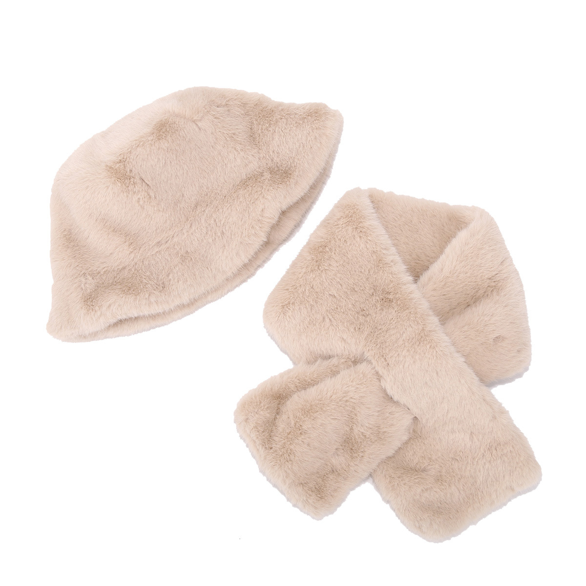 Amazon nuevo sombrero bufandas de dos piezas para mujeres invierno al aire libre imitación de pelo de conejo antifrío sombrero caliente para hombres image 6