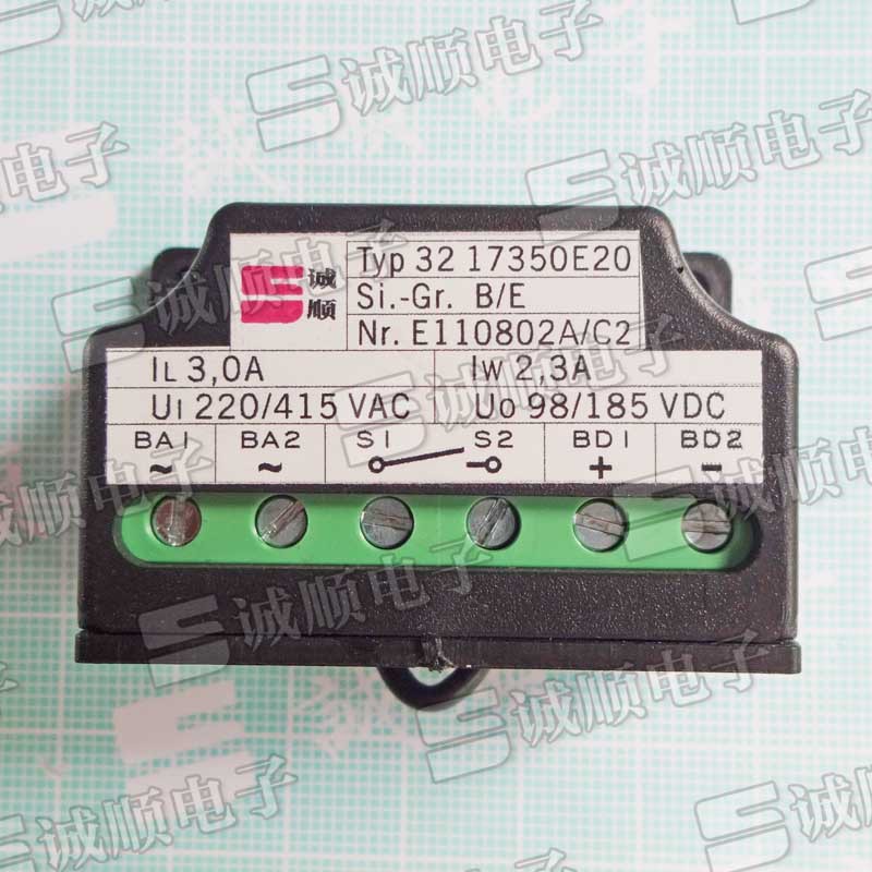 Typ 32 17350E20 220/415 V AC 3.0A 98/185 V DC 2.3A BINDER