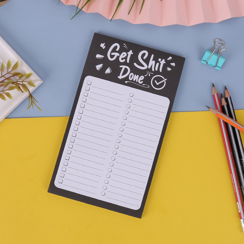 Fuente de la fábrica libro de notas magnético suave Inglés lindo estudiante de oficina cuaderno con titular de la pluma