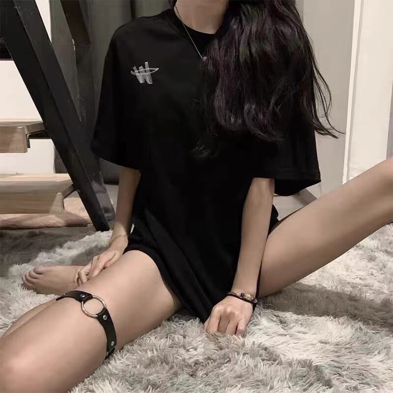 Dora Super Hot Obvious Same Style Korean Style Short-Sleeved Couple Loose Pure Trendy Summer Couple T-Shirt Men and Women Trendy