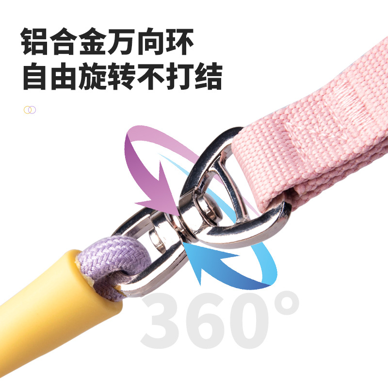 Cuerda para pasear perros, color fresco en contraste, cuerda a prueba de explosiones, cuerda de tracción para mascotas para perros pequeños