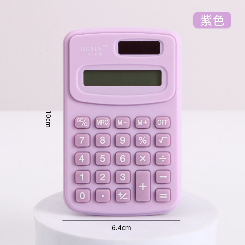 Mini calculadora creativa encantadora caricatura de alto valor facial para estudiantes de primaria portátiles computadoras pequeñas suministros de oficina al por mayor