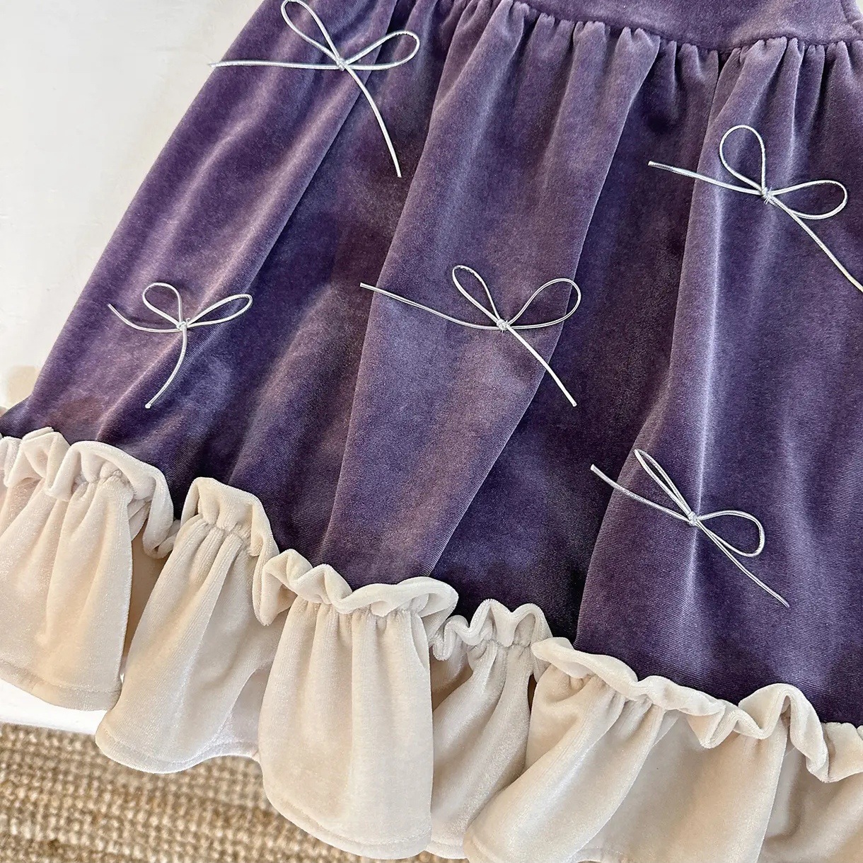 Niñas vestidos de terciopelo de otoño y invierno para niños vestidos de princesa de terciopelo de temperamento para niñas vestidos de cumpleaños de alta calidad