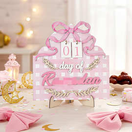 跨境专供木质日历节日倒计时摆台家居农舍木制组合桌面装饰摆件