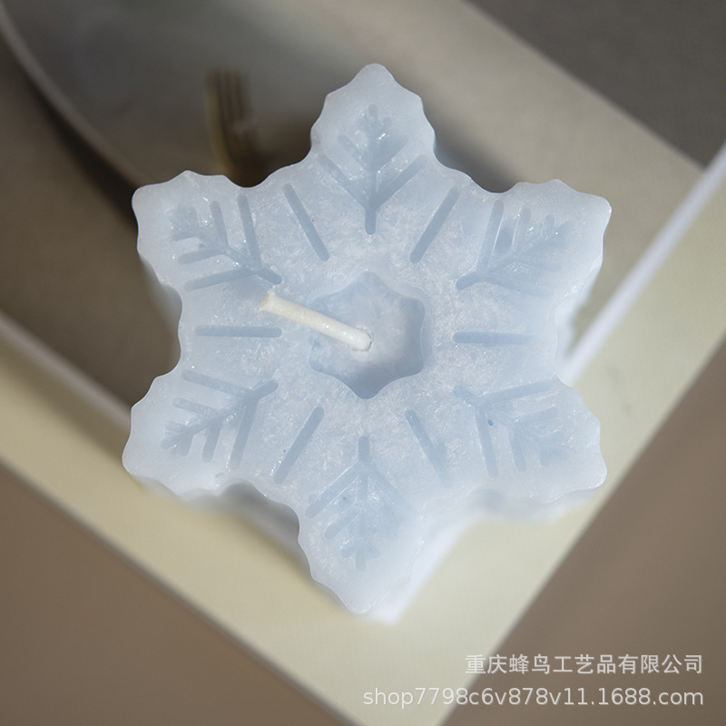 Navidad Año Nuevo copo de nieve aromaterapia decoración de la ventana del hogar banquete vela decoración vacaciones niños cumpleaños personal regalo