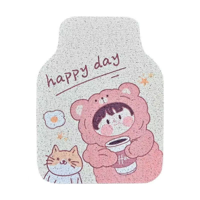 Snow White Car Floor Mats, Stain-Resistant and Wear-Resistant, Cartoon Non-Slip Universal Car Floor Mats