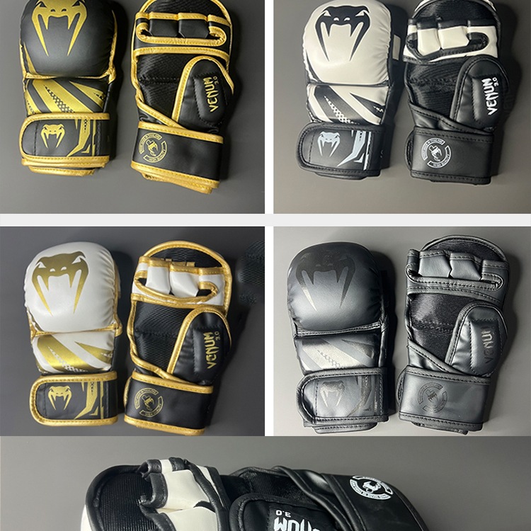 Bread Half-Finger Boxing Gloves for Men and Women Mma Boxing Gloves for Adults and Kidsren Professional Sanda Fighting Thickeneded Sml Gloves