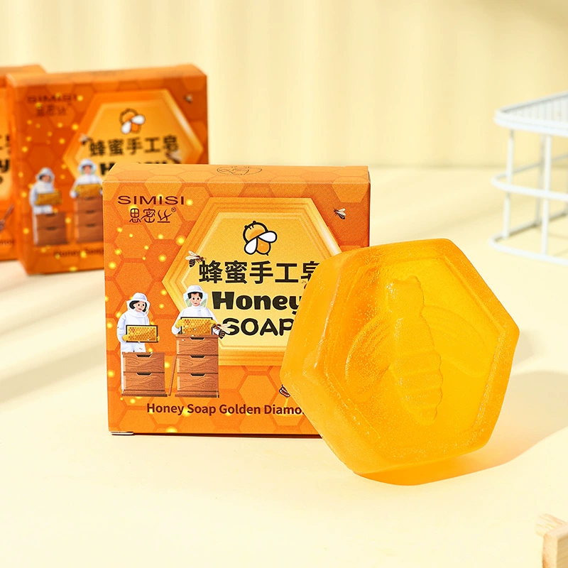 【Simis】 Новое мыло с медом, мыло с медовым эфирным маслом, мыло ручной работы, очищающее и увлажняющее, 80 г
