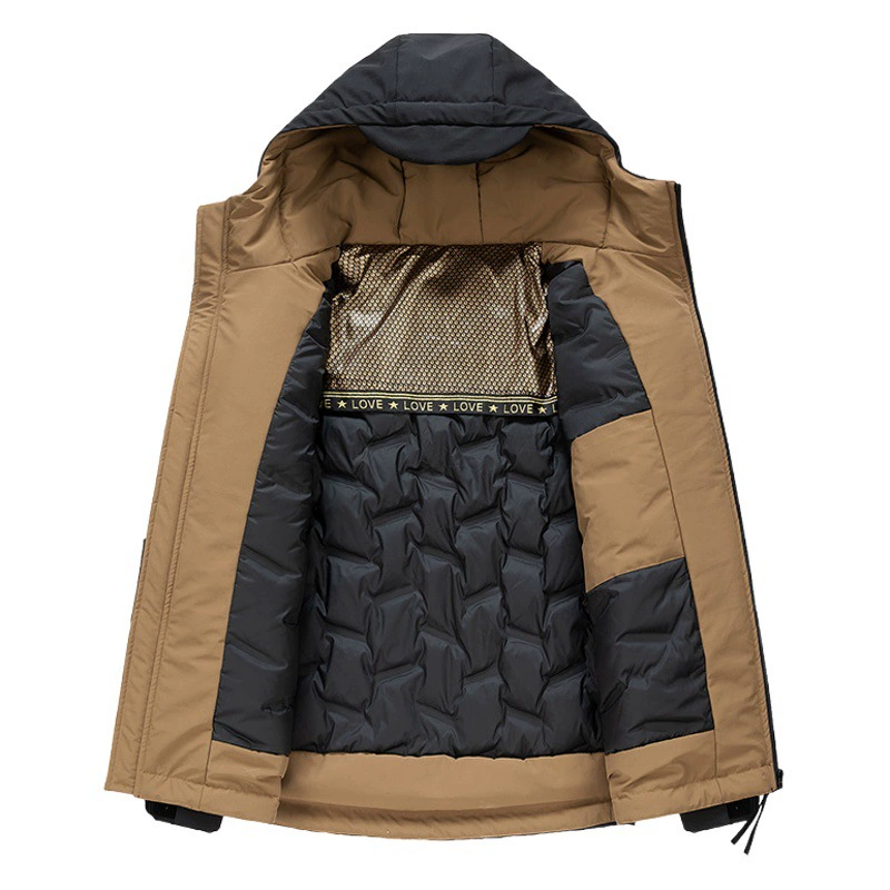 Зимний мужской пуховик больших размеров, мужской свободный толстый человек плюс толстый, очень большой Модный теплый белый пуховик на утином пуху, Мужской Топ