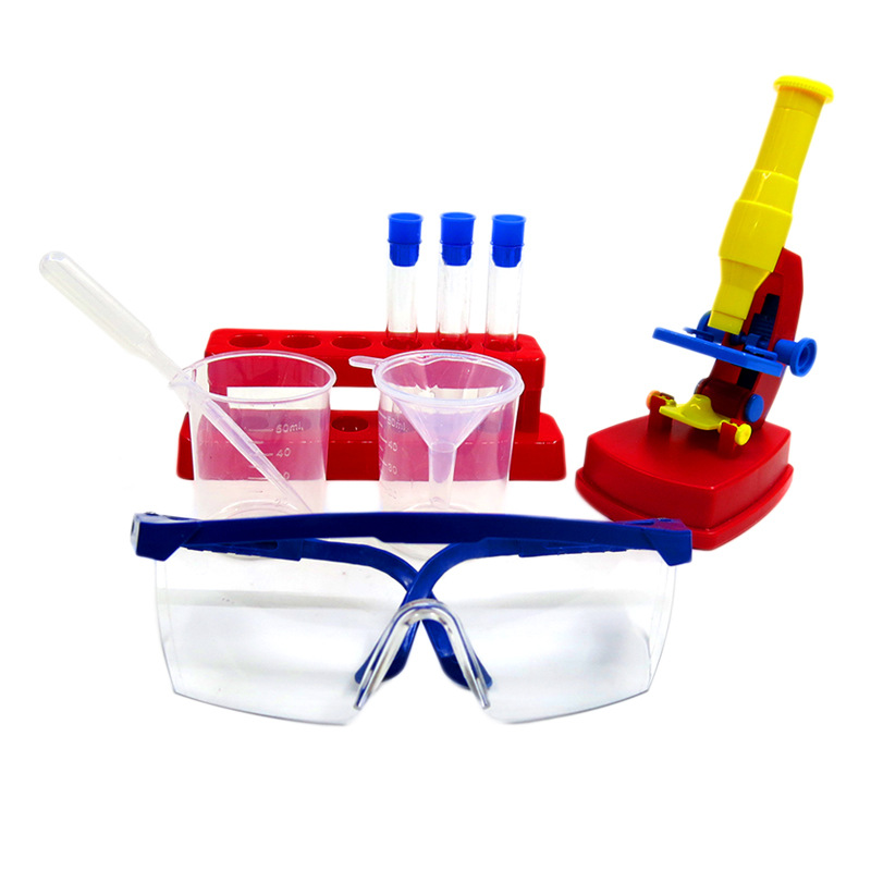 Nuevos juguetes de enseñanza y educación para niños DIY Microscopio conjunto de experimentos científicos