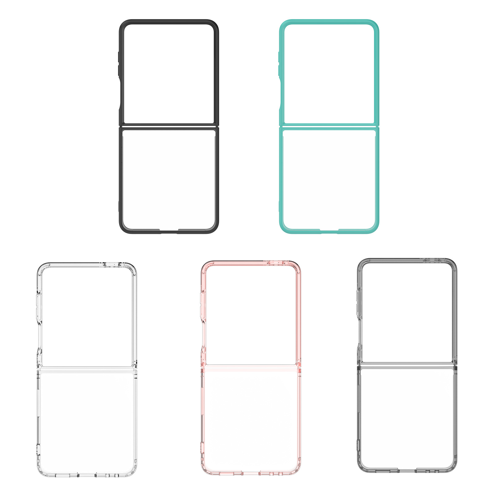 Adecuado para Samsung Z FLIP 7 caja de teléfono plegable superior e inferior 2.0 caja de acrílico transparente TPU dos en uno