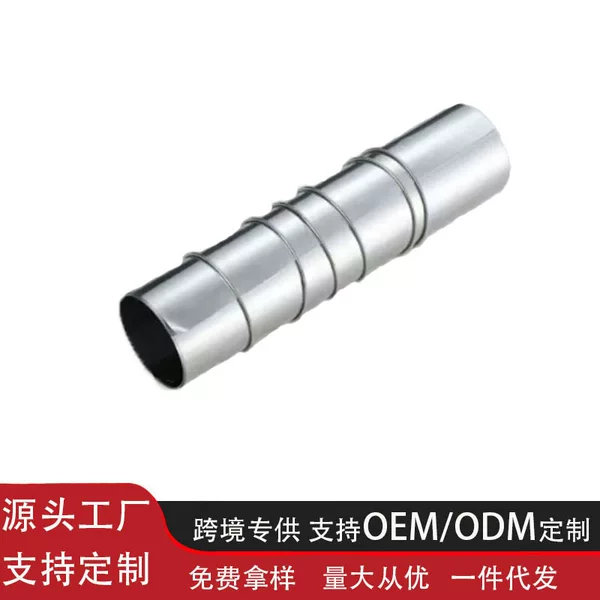 Cross-Border Supply of Stainless Steel Hand-Rolled Chimneys with Rings for Outdoor Camping Wood Stoves, Tent Stoves, Chimney Pipe Accessories