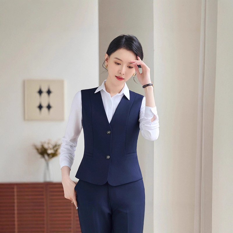 2025 New Professional Vest Women's Suit Elegant Fashion Hotel Front Desk Work Clothes Skirt Formal Wear Wholesale 2025 New Professional Vest Women's Suit Elegant Fashion Hotel Front Desk Work Clothes Skirt Formal Wear Wholesale