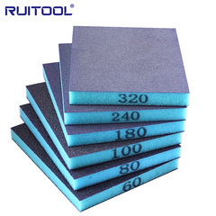 Sponge Sanding Paper 60-320 Grit Double-Sided Sanding Block Square Metal Rust Removal Woodworking Polishing Sanding Wet and Dry Dual-Use